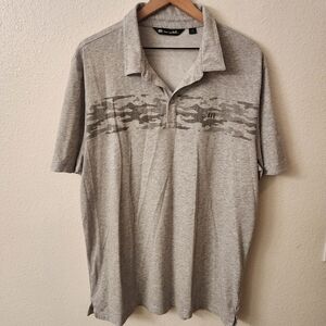 Travis Mathew Gray Camo Golf Polo Shirt Mens Sz XL